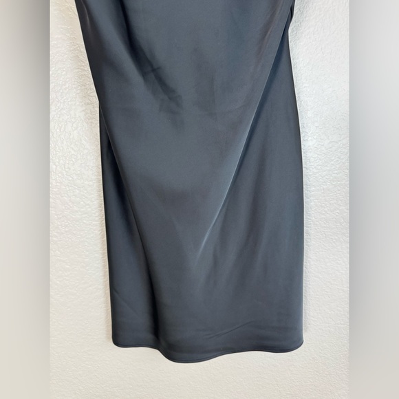 House Of Harlow 1960 x Revolve Black Satin Braided Strap Slip Mini Dress Medium - Picture 7 of 14